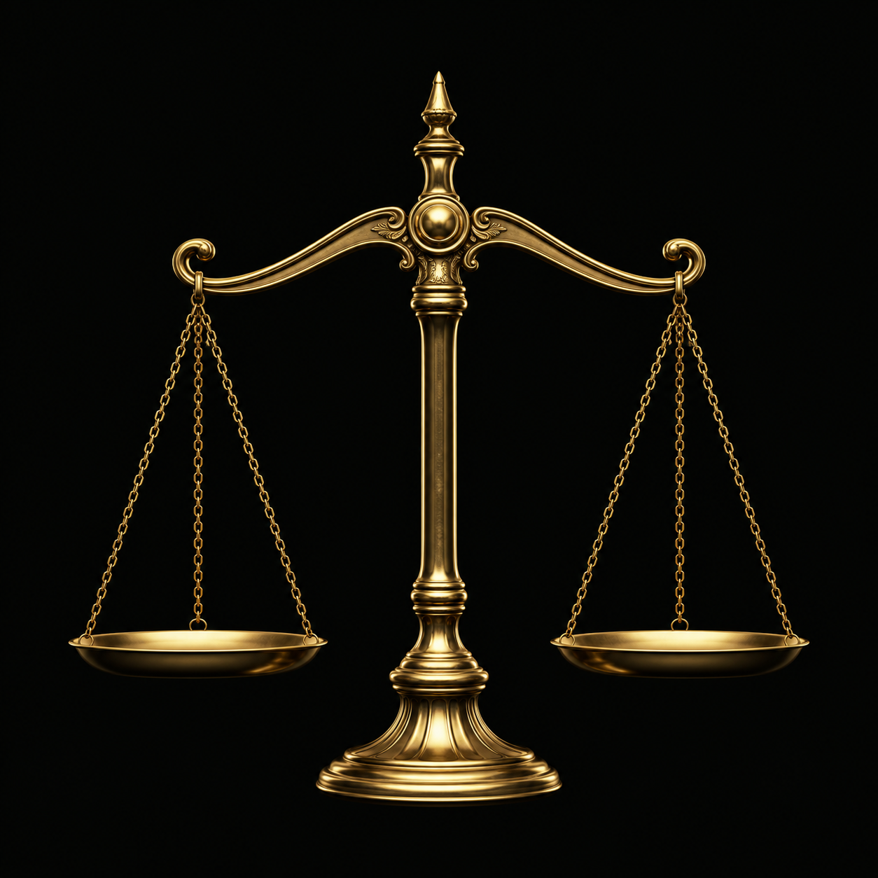 Golden scales of justice